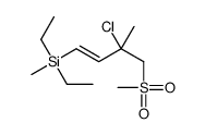 (3-chloro-3-methyl-4-methylsulfonylbut-1-enyl)-diethyl-methylsilane Structure