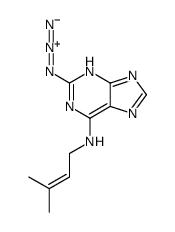 2-azido-N-(3-methylbut-2-enyl)-7H-purin-6-amine结构式