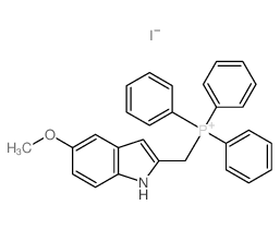 Methyl 2-((triphenylphosphoranyl)methyl)-1H-indol-5-yl ether结构式