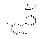 1-methyl-3-[3-(trifluoromethyl)phenyl]-2,3-dihydropyridin-4-one结构式