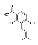 2,4-dihydroxy-3-(3-methylbut-2-enyl)benzoic acid Structure
