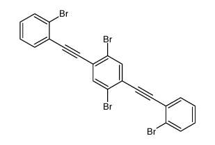 1,4-dibromo-2,5-bis[2-(2-bromophenyl)ethynyl]benzene Structure