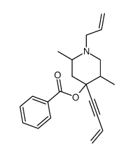 Benzoic acid 1-allyl-4-but-3-en-1-ynyl-2,5-dimethyl-piperidin-4-yl ester结构式