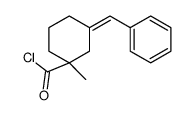 3-benzylidene-1-methylcyclohexane-1-carbonyl chloride Structure