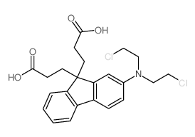 3-[2-[bis(2-chloroethyl)amino]-9-(2-carboxyethyl)fluoren-9-yl]propanoic acid结构式
