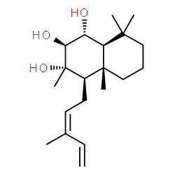 (1S,8aα)-Decahydro-3,4aβ,8,8-tetramethyl-4β-[(Z)-3-methyl-2,4-pentadienyl]-1α,2β,3α-naphthalenetriol structure