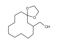 (1,4-dioxa-spiro[4.11]hexadec-7-yl)-methanol结构式