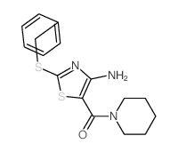 (4-amino-2-benzylsulfanyl-1,3-thiazol-5-yl)-(1-piperidyl)methanone picture