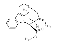 2H-2,12-Methanoindolo[2,3-a]quinolizine-13-carboxylicacid, 3-ethylidene-1,3,4,6,7,12b-hexahydro-, methyl ester, (2R,3E,12bS,13S)-结构式