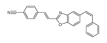 4-[2-[5-(2-phenylethenyl)-1,3-benzoxazol-2-yl]ethenyl]benzonitrile Structure