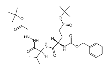 Cbz-Glu(O-t-Bu)-Val-NHNHCH2COO-t-Bu结构式