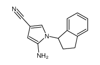 5-amino-1-(2,3-dihydro-1H-inden-1-yl)pyrrole-3-carbonitrile Structure