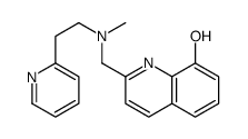 2-[[methyl(2-pyridin-2-ylethyl)amino]methyl]quinolin-8-ol结构式