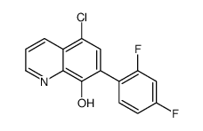 5-chloro-7-(2,4-difluorophenyl)quinolin-8-ol Structure