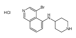 4-bromo-N-piperidin-4-ylisoquinolin-5-amine,hydrochloride结构式