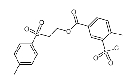 3-chlorosulfonyl-4-methylbenzoic acid 2-(p-tolylsulfonyl)ethyl ester Structure