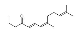 8,12-dimethyltrideca-5,7,11-trien-4-one结构式