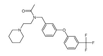 N-(2-(Piperidin-1-yl)ethyl)-N-[3-(3-(trifluoromethyl)phenoxy)benzyl]acetamide结构式