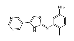 2-(2-甲基-5-氨基苯基氨基)-4-(3-吡啶)噻唑结构式