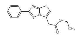 Ethyl (2-phenyl(1,3)thiazolo(3,2-b)(1,2,4)triazol-6-yl)acetate Structure