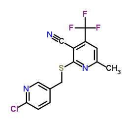 2-{[(6-Chloro-3-pyridinyl)methyl]sulfanyl}-6-methyl-4-(trifluoromethyl)nicotinonitrile structure