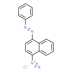 4-(phenylazo)naphthalene-1-diazonium chloride结构式