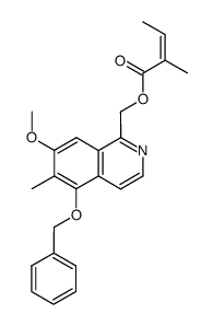 (5-benzyloxy-7-methoxy-6-methylisoquinol-1-yl)methyl angelate Structure