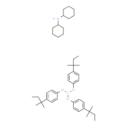 tris(p-tert-pentylphenyl) phosphite, compound with dicyclohexylamine (1:1)结构式