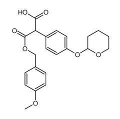 [(4-methoxyphenyl)methyl] hydrogen [4-[(tetrahydro-2H-pyran-2-yl)oxy]phenyl]malonate结构式