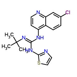 2-tert-butyl-1-(7-chloroquinolin-4-yl)-3-(1,3-thiazol-2-yl)guanidine结构式