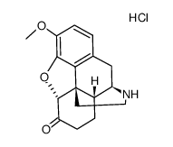 4,5α-epoxy-3-methoxy-morphinan-6-one, hydrochloride Structure