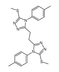 1,2-Bis(4-(4-methylphenyl)-5-methylmercapto-1,2,4-triazol-3-yl)ethane Structure