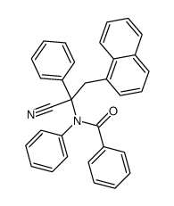 N-(1-cyano-2-(naphthalen-1-yl)-1-phenylethyl)-N-phenylbenzamide结构式