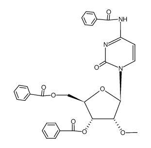 N4-benzoyl-3',5'-di-O-benzoyl-2'-O-methylcytidine结构式