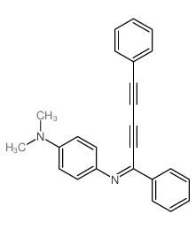 4-(1,5-diphenylpenta-2,4-diynylideneamino)-N,N-dimethyl-aniline结构式