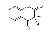 3-chloro-3-methyl-2,4-chromandione结构式