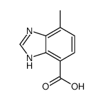 1H-Benzimidazole-4-carboxylic acid,7-methyl- (9CI) Structure