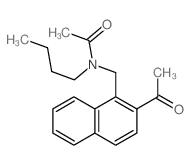 N-[(2-acetylnaphthalen-1-yl)methyl]-N-butyl-acetamide结构式