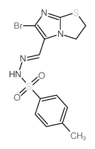 Benzenesulfonic acid,4-methyl-,2-[(6-bromo-2,3-dihydroimidazo[2,1-b]thiazol-5-yl)methylene]hydrazide structure