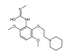 1-[3,6-dimethoxy-2-(2-piperidin-1-ylethoxy)phenyl]-3-methylurea结构式