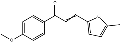 (2E)-1-(4-甲氧基苯基)-3-(5-甲基呋喃-2-基)丙-2-烯-1-酮结构式