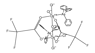 [Os(IV)2(μ-O)(μ-O2CCF3)2Cl4(AsPh3)2]结构式
