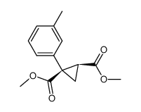 dimethyl (1R,2S)-1-(m-tolyl)cyclopropane-1,2-dicarboxylate结构式