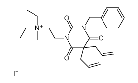 2-[3-benzyl-2,4,6-trioxo-5,5-bis(prop-2-enyl)-1,3-diazinan-1-yl]ethyl-diethyl-methylazanium,iodide结构式