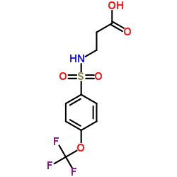 3-([[4-(TRIFLUOROMETHOXY)PHENYL]SULFONYL]AMINO)PROPANOIC ACID结构式