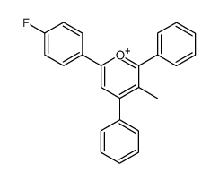 6-(4-fluorophenyl)-3-methyl-2,4-diphenylpyrylium结构式