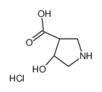 (3R,4R)-4-Hydroxy-3-pyrrolidinecarboxylic acid hydrochloride (1:1 )结构式