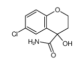 6-chloro-4-hydroxychromane-4-carboxamide结构式