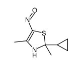 2-cyclopropyl-2,4-dimethyl-5-nitroso-3H-1,3-thiazole Structure
