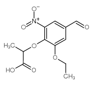 2-(2-ethoxy-4-formyl-6-nitrophenoxy)propanoic acid Structure